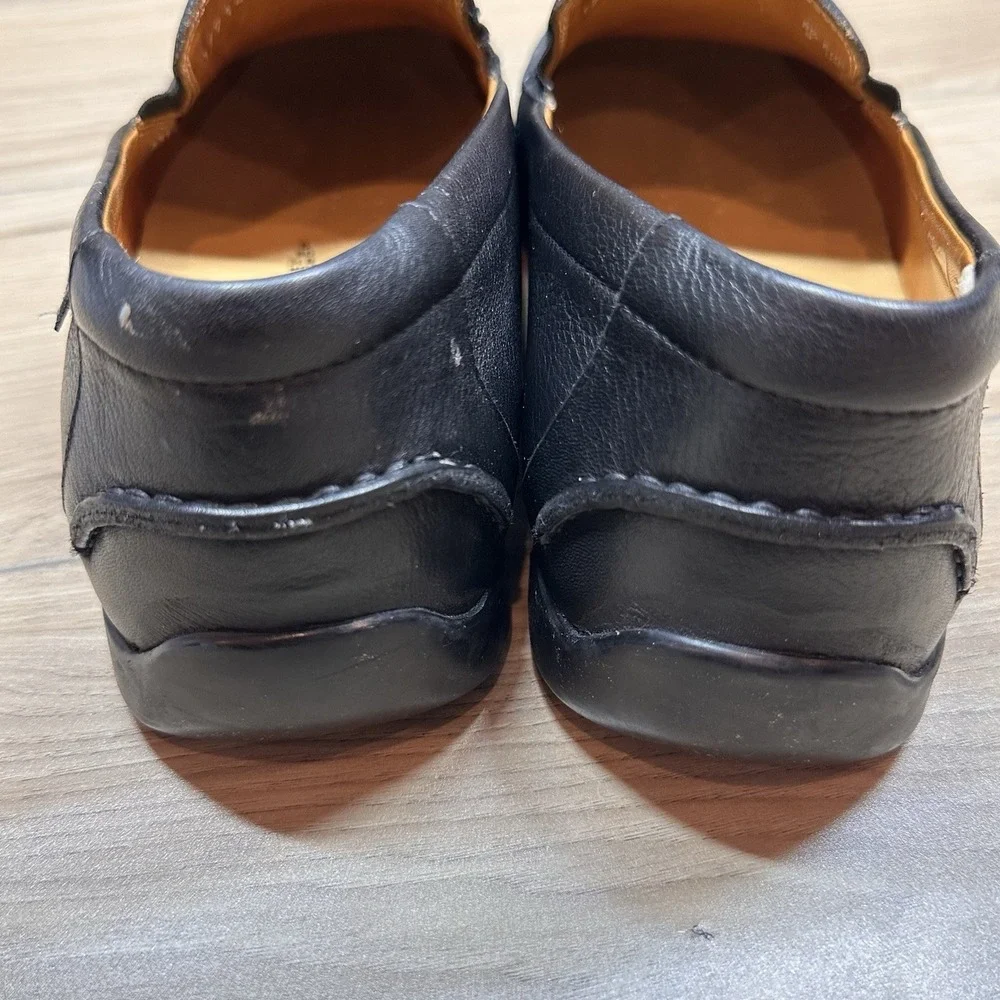 Mephisto Leather Slip On Loafers Mens Black Casual Comfort Walking Shoes Size 9 - Picture 7 of 9